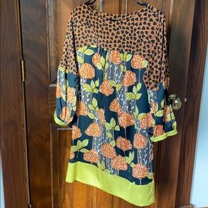Uncle Frank mixed print dress